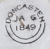 76461 - 1849 REGISTERED MAIL LEICESTER TO DONCASTER. Fine envelope Leic...