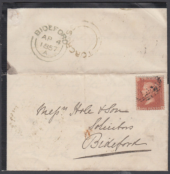 76542 - DEVON/'TORCROSS' UDC/PL.34(EE)(SG29). Mourning wrapper envelope Torc...