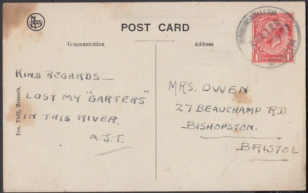 76628 - DEVON. 1927 post card to Bristol (slight soiling) ...