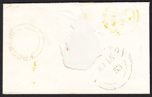 76640 - 1853 DEVON/'FROGMORE' UDC/PL.160(BB)(SG8). Envelope Kingsbridge...