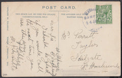 76652 - DEVON. 1915 post card of Kirkstall Abbey, Leeds to...