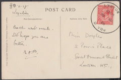 76661 - DEVON. 1918 post card of Woody Bay to London with ...
