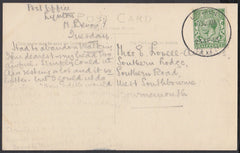 76662 - DEVON. 1913 post card Lynton to Bournemouth with K...