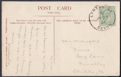 76664 - DEVON. 1907 post card of Lynmouth to London with K...