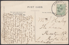 76670 - DEVON. 1905 post card of Lynton to London with KED...