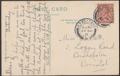 76673 - DEVON. 1921 post card of Lynmouth to Bristol with ...