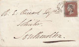 76688 - 1858 DEVON/'LYNMOUTH' UDC/PL.177(CJ). 1858 envelope Lynmouth to South ...