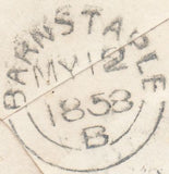 76688 - 1858 DEVON/'LYNMOUTH' UDC/PL.177(CJ). 1858 envelope Lynmouth to South ...