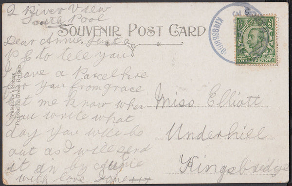 76716 - DEVON. 1912 post card of Loch Katrine with KGV ½d ...