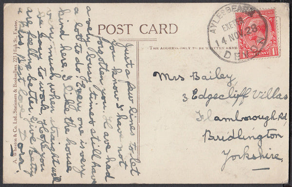 76748 - DEVON. 1928 post card of Mol's Coffee House, Exete...