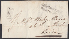 76759 - 1830 DEVON NEWTON ABBOT PENNY POST. Entire Cockington to London dated 29th...