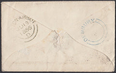 76764 - 1856 DEVON/'DENBURY' UDC. Envelope Newton Abbot to Tiverton with...