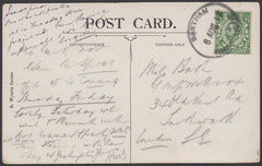 76806 - DEVON. 1912 post card of Bantham to London with KG...