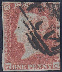 76882 - PL.89 (TC)(SG8). A good used four margined 1849 pl...