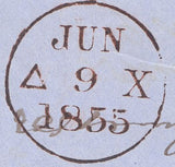 77036 1855 'CASTLE/STREET' TYPE XVIII SCOTS LOCAL (CO.EDINBURGH) ON LARGE PART WRAPPER/PL.176 (SG17)(LD) STATE II.