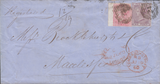 77341 - 1860 REGISTERED MAIL LONDON TO MACCLESFIELD. Wrapper London to...