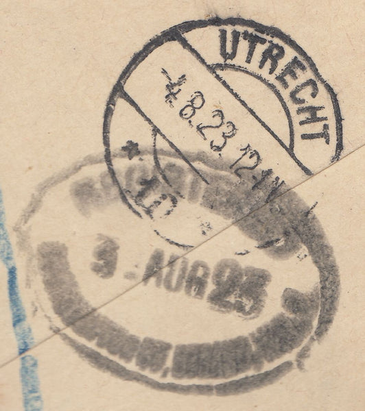 77488 - 1923 REGISTERED MAIL LONDON TO UTRECHT. Envelope sent registered mail London to Utrec...