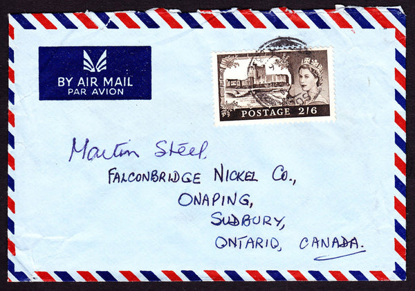 77565 - 1966 air mail envelope Glasgow to Ontario, Canada ...