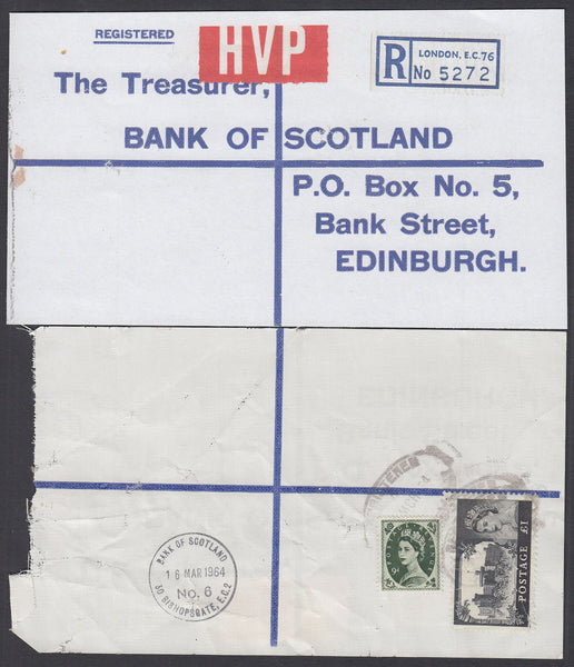 77642 - 1964 HIGH VALUE PACKET SERVICE/£1 CASTLE ISSUE. Li...