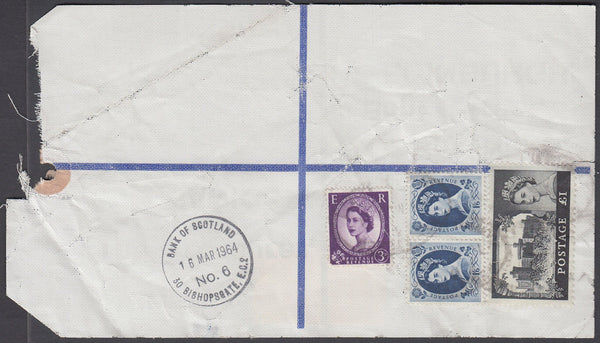 77647 - 1964 HIGH VALUE PACKET SERVICE/£1 CASTLE ISSUE. Li...
