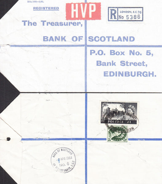 77663 - 1964 HIGH VALUE PACKET SERVICE/£1 CASTLE ISSUE. Li...