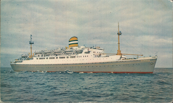 77686 - 1956 SOUTHAMPTON PAQUEBOT CANCELLATION. 1956 post card of "S.S.MAASDAM" - Holland-America ...