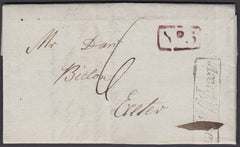 77851 - DEVON. 1823 entire Bovey to Bicton dated 21 April ...