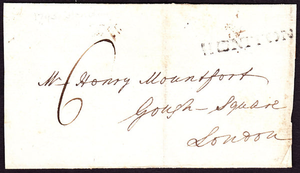 77860 - DEVON. 1793 wrapper (no side flaps) Honiton to Lon...