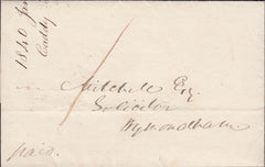 77878 - 1840 MAIL REEPHAM (NORFOLK) TO WYMONDHAM 'REEPHAM' UDC. Letter