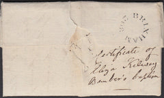 77991 - DEVON. 1827 letter Brixham to Plymouth dated 23 Ap...