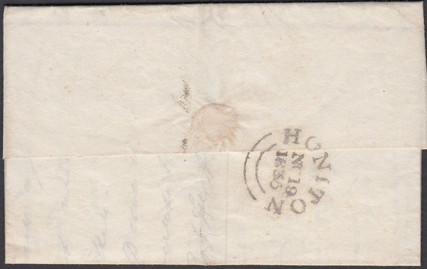 78002 - DEVON. 1836 letter Honiton to Chard dated 19 Nov b...