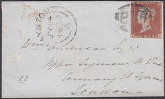 78030 - DEVON. 1849 envelope Paignton to London with 1d im...