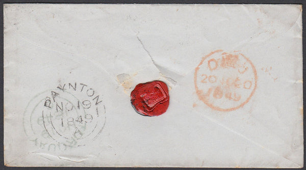 78031 - DEVON. 1849 envelope Torquay to London with 1d imp...