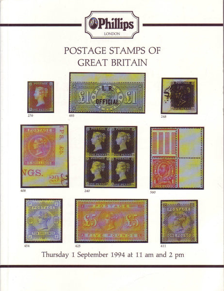 78306 - POSTAGE STAMPS OF GREAT BRITAIN - PHILLIPS AUCTION...
