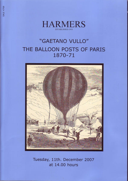 78327 - HARMERS - "GAETANO VULLO" THE BALLOON POSTS OF PAR...