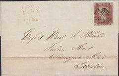 78369 - PL.13 (TJ)(SG8) ON COVER/MISSING IMPRIMATUR. 1841 wrapper Norwich to London w...