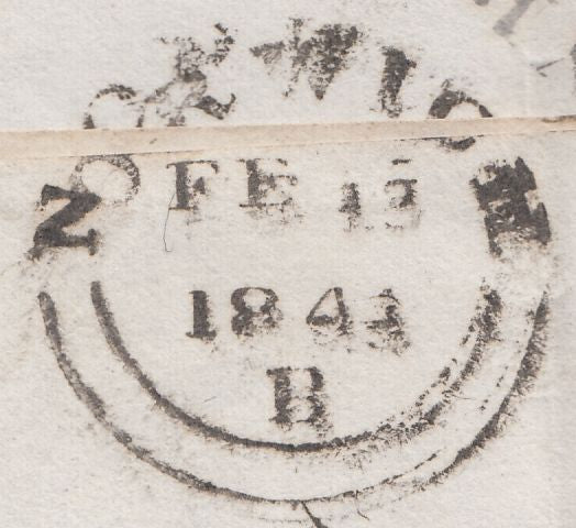 78378 - THE DISTINCTIVE MALTESE CROSS OF NORWICH ON 1844 TURNED COVER (Spec B1ts).