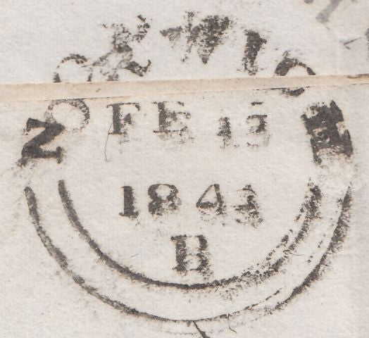 78378 - THE DISTINCTIVE MALTESE CROSS OF NORWICH ON 1844 TURNED COVER (Spec B1ts).