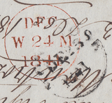 78406 - MONTROSE MALTESE CROSS ON COVER (SPEC.B1tq). 1841 part wrapper