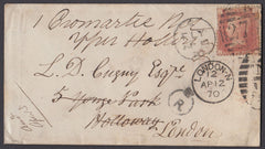 78546 - RE-DIRECTED MAIL/Pl.118(JJ)(SG43). 1870 envelope E...