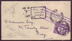 78577 - 1953 UNPAID MAIL. Newspaper wrapper from "WEST OF ENGLAND STAMP...