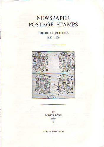78601 - NEWSPAPER POSTAGE STAMPS - THE DE LA RUE DIES 1860...