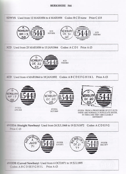 78609 - BARRED NUMERAL CANCELLATIONS OF ENGLAND and WALES by John Parmenter - A New Revised Edition, Volume Two Bedfordshire to Durham.
