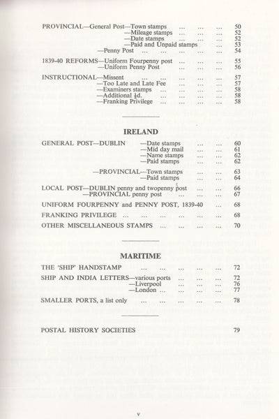 78628 - 'THE POSTAL HISTORY OF GREAT BRITAIN AND IRELAND' by R M Willcocks (1972).