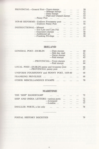 78628 - 'THE POSTAL HISTORY OF GREAT BRITAIN AND IRELAND' by R M Willcocks (1972).