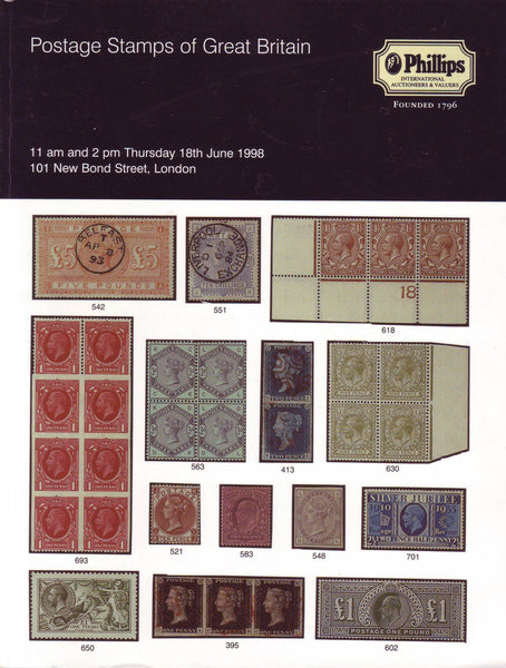 78883 - POSTAGE STAMPS OF GREAT BRITAIN: Phillips Auction ...