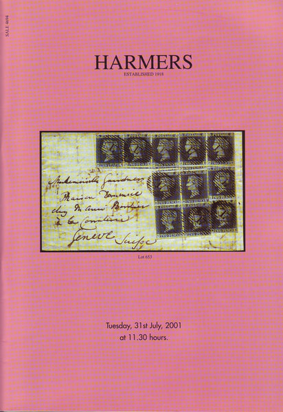 78928 - HARMERS AUCTION CATALOGUE 31 JULY 2001, LONDON. ...