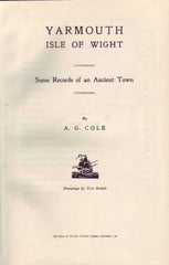 78940 - YARMOUTH: ISLE OF WIGHT: SOME RECORDS OF AN ANCIEN...