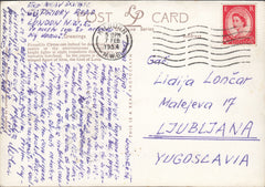 79061 - 1954 MAIL KILBURN TO YUGOSLAVIA. Post card Kilburn to Ljubi...