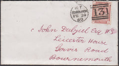 79133 - EDINBURGH DOTTED CIRCLE (RA20). 1880 envelope Edin...